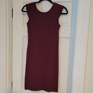 Elegant Burgundy Sleeveless Dress